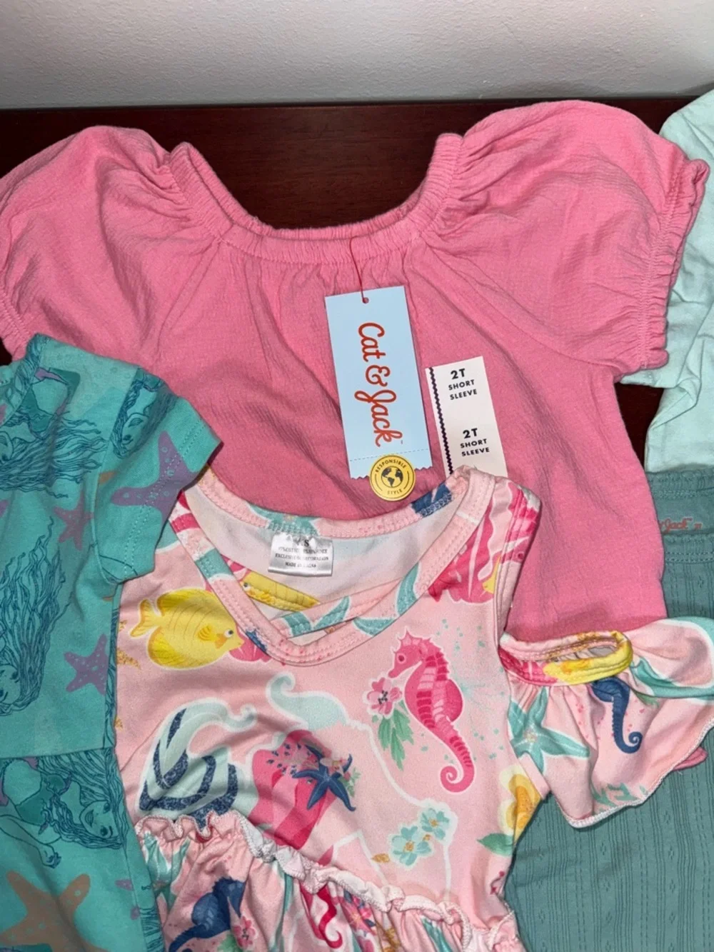 Toddler Girls 2T Clothing Bundle Cat & Jack Dresses Tops NWT and Preloved Cute